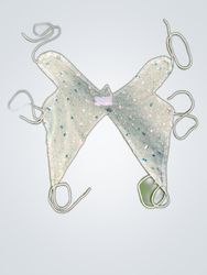 Upcycled Face Mask with White Elastic Strings