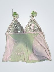 Upcycled Pink Mesh Lingerie Set