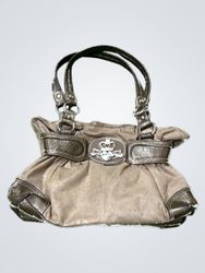 Kathy Van Zeeland Taupe Hobo Handbag