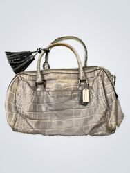 Coach Crocodile-Print Handbag