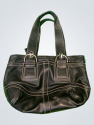 Coach Black Leather Shoulder Bag