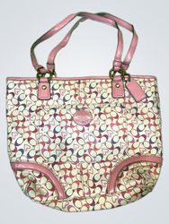 Coach Signature Heart Print Tote Bag