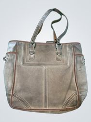 Coach Suede Leather Tote Bag