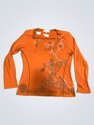 Orange Long-Sleeve Top