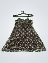 UO Smocked Floral Print Mini Dress