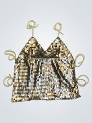 Upcycled Sequin Halter Top