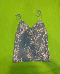 Upcycled Blue sequined camisole
