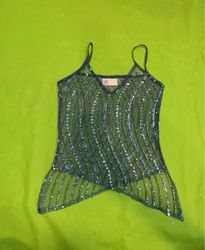 Upcycled Sheer Beaded Camisole