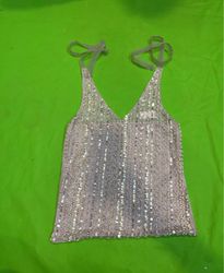 Upcycled Sequin Embellished Tank Top