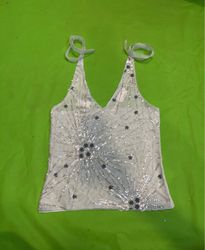 Upcycled Sheer Beaded Tank Top