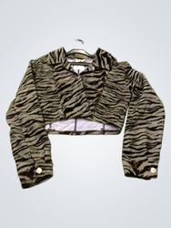 Spatiale Paris Tiger Print Cropped Jacket