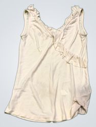 Ginatricot Cream Ruffle Tank Top
