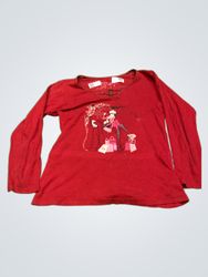 Etam Red Long Sleeve Graphic Top
