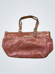 Coach Embossed Leather Tote Bag