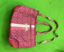 Coach Pink Monogram Tote Bag