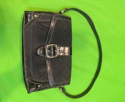 Black Handbag with Buckle