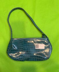 GUESS Green Crocodile Embossed Shoulder Bag