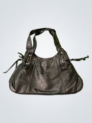 Borsa nera con dettagli a coulisse