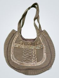 Cato Beaded Crochet Hobo Bag