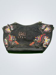 Bolsa de Ombro Bordada Desigual