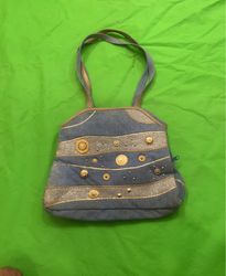 Warren Reed Denim Handbag