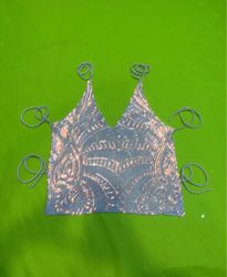 Upcycled Sequin Halter Top