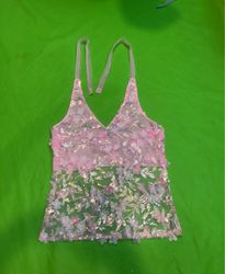Top de Marca Pink com Lantejoulas Reciclado