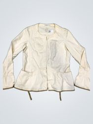 Voodoo Women's Cream Peplum Jacket with Bell Sleev..