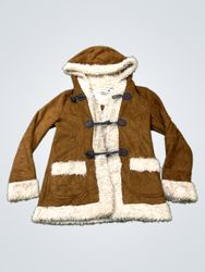 Forever 21 Faux Suede Duffle Coat