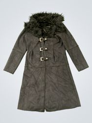 Black Fur-Lined Winter Coat