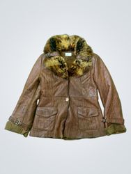 Brown Faux Fur Lined Jacket