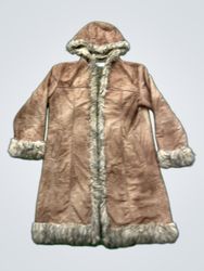 Da Di Peng Faux Fur Lined Hooded Coat