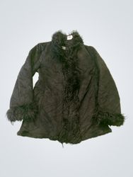 Black Faux Fur Trimmed Jacket