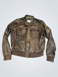 Combipel Leather Bomber Jacket