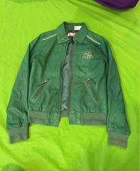 Fred Mello New York Green Leather Jacket