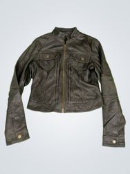 Lauren Hutton Black Leather Jacket
