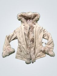 CHIC&JEUNE PARIS Faux Fur Trimmed Hooded Jacket