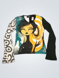 Copeline graphic print long sleeve top