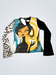 Copeline graphic print long sleeve top