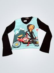 Copeline women's long sleeve graphic t-shirt with ..
