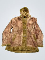 Brown Faux Fur Lined Hooded Jacket