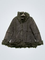 Black Faux Fur Trimmed Jacket
