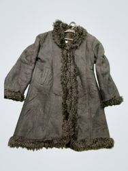 Black Faux Fur Trimmed Coat