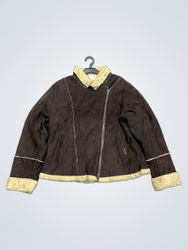 Terre de Marins Brown Suede Aviator Jacket