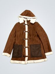 Maite Kelly Hooded Faux Suede Sherpa Lined Duffle ..