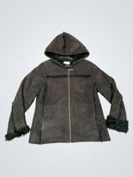Hooded Jacket with Faux Fur Trim