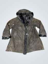 MARESTER Black Fur Lined Coat