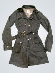 Cache Cache Women's Dark Gray Double-Breasted Tren..