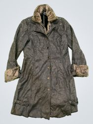 Et Compagnie Women's Faux Leather Fur Trimmed Coat..