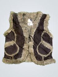 Cache Cache Faux Fur Trimmed Vest